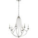 Eisley 6 Light 28.5 inch Polished Nickel Chandelier Ceiling Light